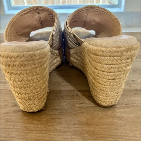 Sugar Brand Women's Harlem Beige Woven Wedges - Picture 11 of 12